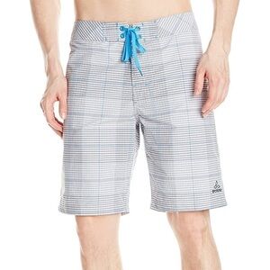 Prana El Porto Swimming Board Shorts 100% Nylon Relaxed Fit Size 34 Waist Men’s